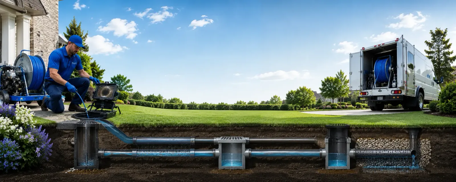 Outdoor drain cleaning information for Perry, ME
